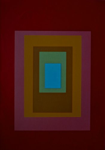 Blue Centre. 1971 Screenprint. Bob Crossley