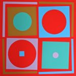 Four Square. 1968 screenprint. Bob Crossley